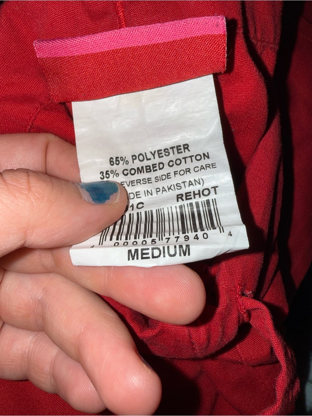 Red Drawstring scrub Pants - Picture 4 of 4
